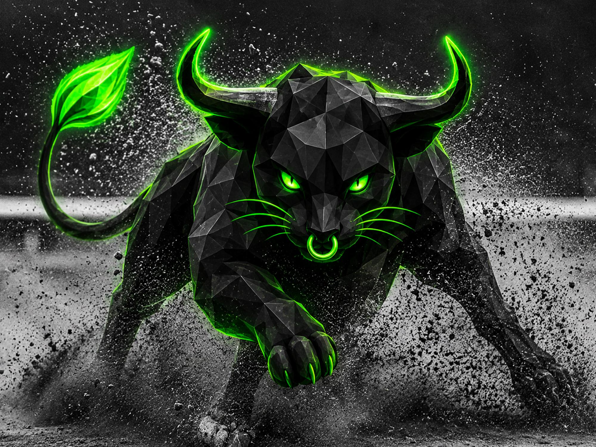 CATBULL charging head-on through a cloud of debris